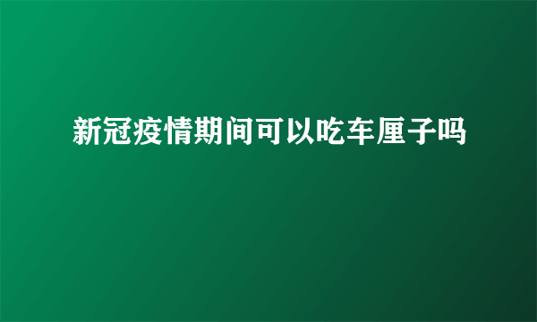 新冠疫情期间可以吃车厘子吗