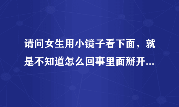 请问女生用小镜子看下面，就是不知道怎么回事里面掰开那里面好像有很多刺一样的东西啊，则么办啊求医生啊