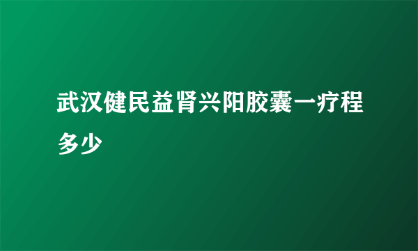 武汉健民益肾兴阳胶囊一疗程多少