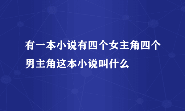 有一本小说有四个女主角四个男主角这本小说叫什么