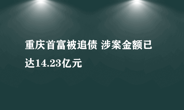 重庆首富被追债 涉案金额已达14.23亿元