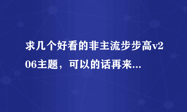 求几个好看的非主流步步高v206主题，可以的话再来一个拼音输入法，要步步高v206可以用得，有的留个QQ