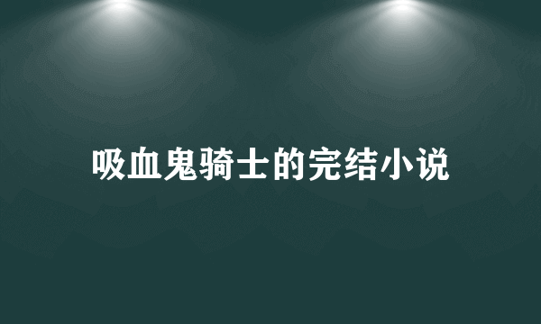 吸血鬼骑士的完结小说