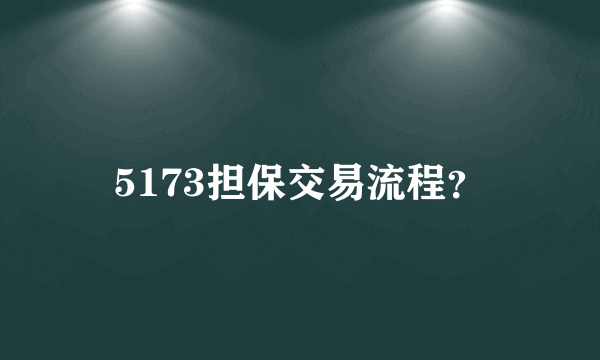 5173担保交易流程？