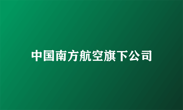 中国南方航空旗下公司