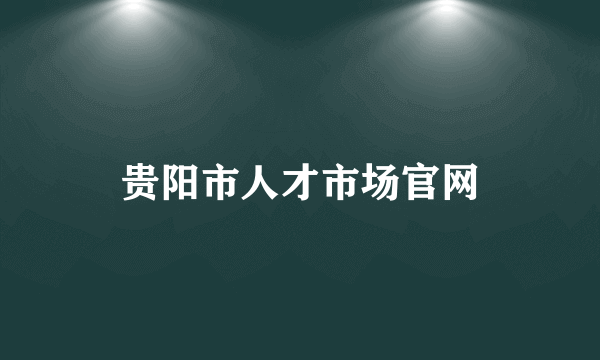 贵阳市人才市场官网