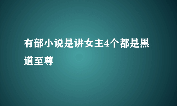 有部小说是讲女主4个都是黑道至尊