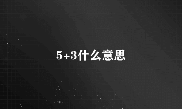 5+3什么意思