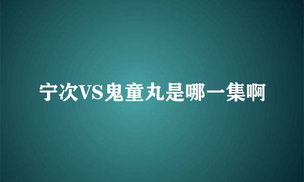 宁次VS鬼童丸是哪一集啊