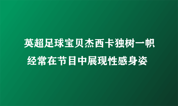 英超足球宝贝杰西卡独树一帜 经常在节目中展现性感身姿