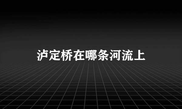 泸定桥在哪条河流上