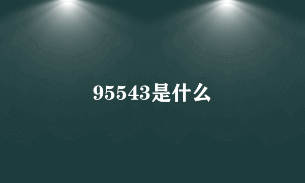 95543是什么