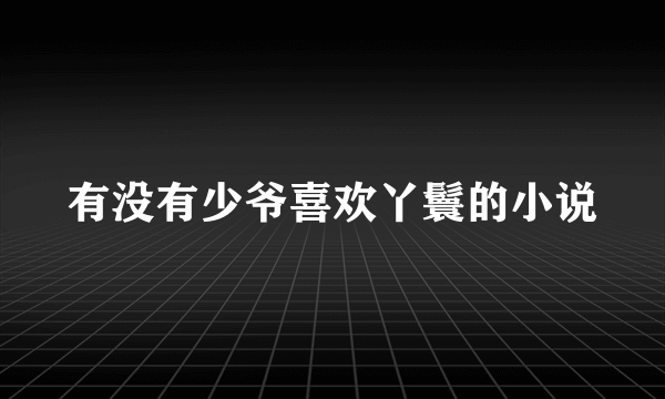 有没有少爷喜欢丫鬟的小说