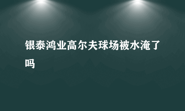 银泰鸿业高尔夫球场被水淹了吗