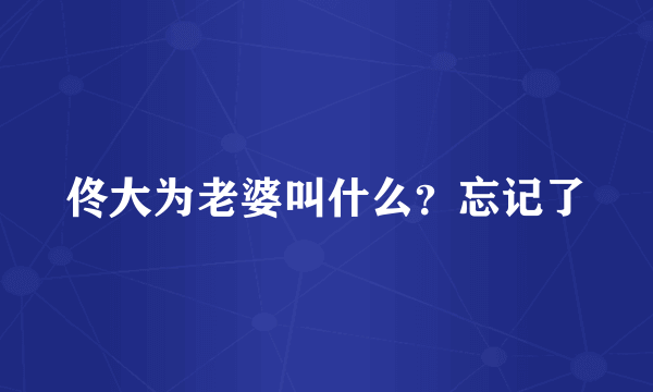 佟大为老婆叫什么？忘记了