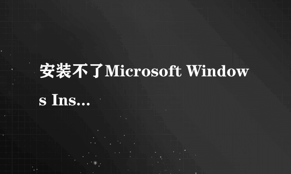 安装不了Microsoft Windows Installer