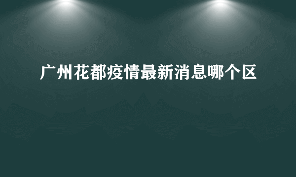 广州花都疫情最新消息哪个区