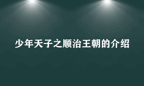 少年天子之顺治王朝的介绍