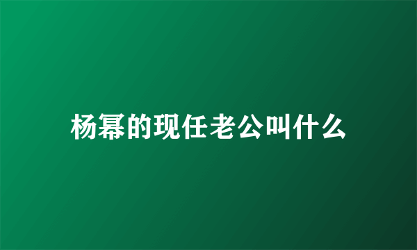 杨幂的现任老公叫什么