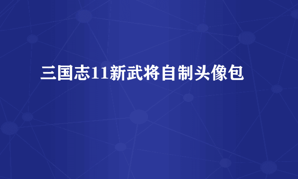 三国志11新武将自制头像包