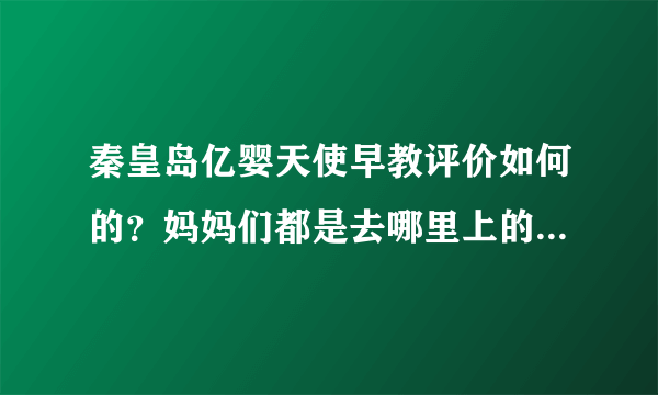 秦皇岛亿婴天使早教评价如何的？妈妈们都是去哪里上的呢，了解下 -学大教育/科技