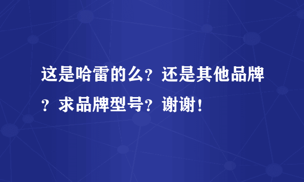 这是哈雷的么？还是其他品牌？求品牌型号？谢谢！