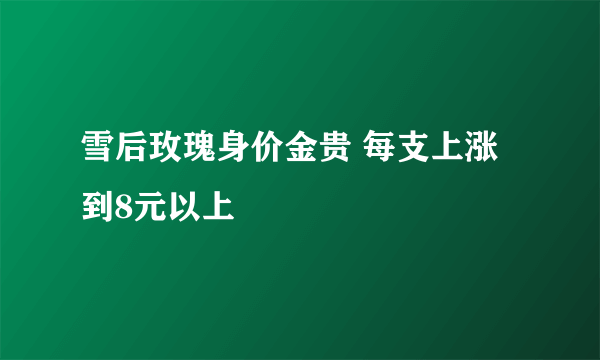 雪后玫瑰身价金贵 每支上涨到8元以上