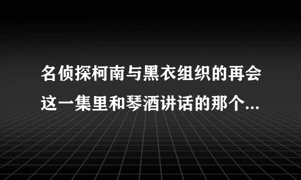 名侦探柯南与黑衣组织的再会这一集里和琴酒讲话的那个女的是谁