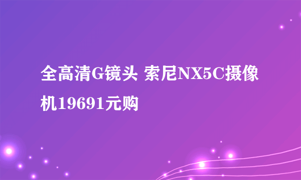 全高清G镜头 索尼NX5C摄像机19691元购