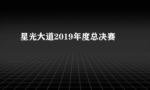 星光大道2019年度总决赛