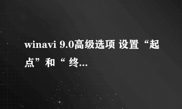 winavi 9.0高级选项 设置“起点”和“ 终点”为何转换提示出错？