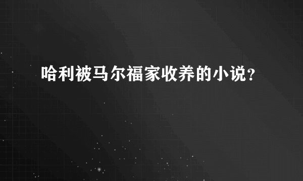 哈利被马尔福家收养的小说？