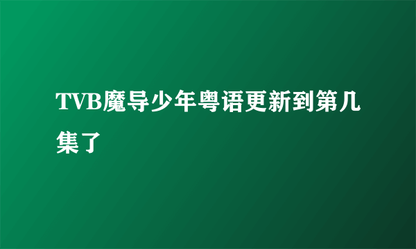 TVB魔导少年粤语更新到第几集了