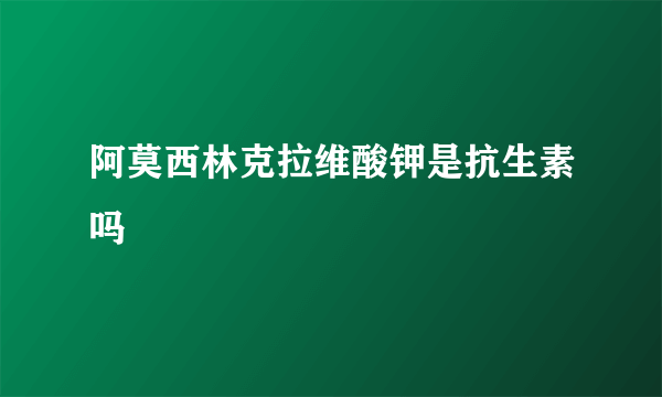 阿莫西林克拉维酸钾是抗生素吗