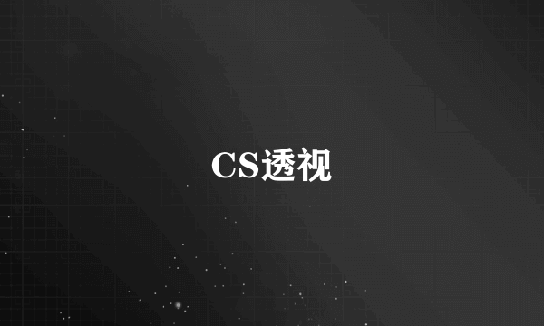 CS透视