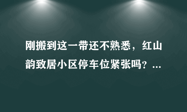 刚搬到这一带还不熟悉，红山韵致居小区停车位紧张吗？非业主也可以停吗？