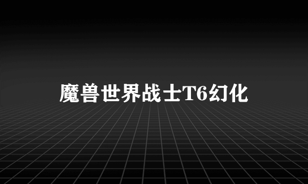 魔兽世界战士T6幻化