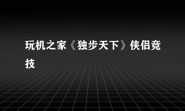 玩机之家《独步天下》侠侣竞技