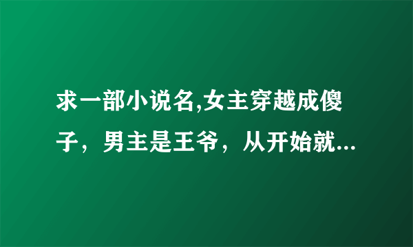 求一部小说名,女主穿越成傻子，男主是王爷，从开始就是宠的，很久之前看的了↓