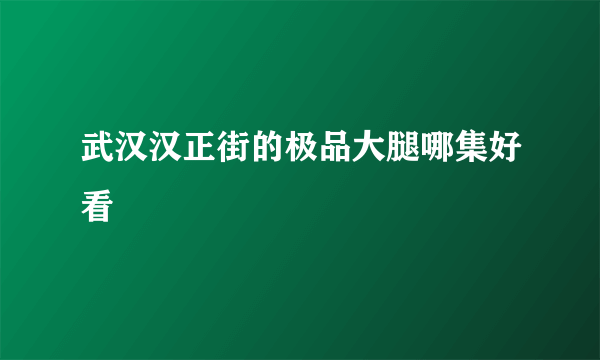 武汉汉正街的极品大腿哪集好看