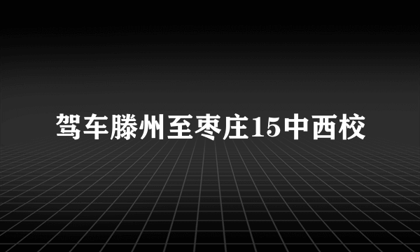 驾车滕州至枣庄15中西校