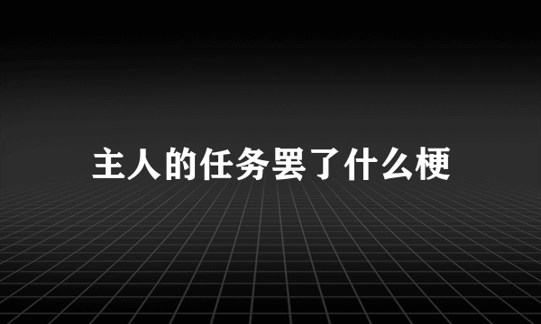 主人的任务罢了什么梗