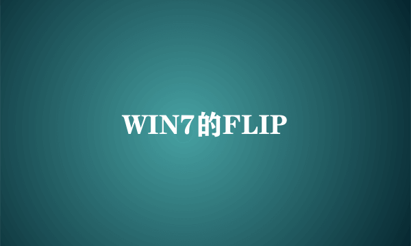 WIN7的FLIP