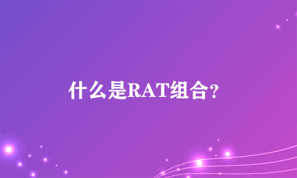 什么是RAT组合？