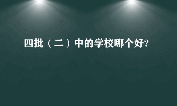 四批（二）中的学校哪个好?