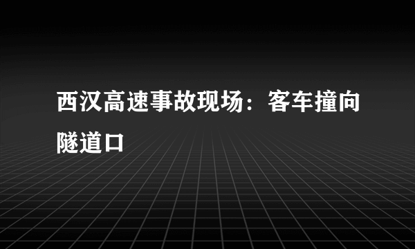 西汉高速事故现场：客车撞向隧道口