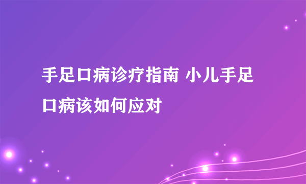 手足口病诊疗指南 小儿手足口病该如何应对