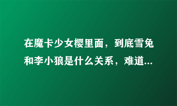 在魔卡少女樱里面，到底雪兔和李小狼是什么关系，难道小狼喜欢雪兔?还是另有原因？