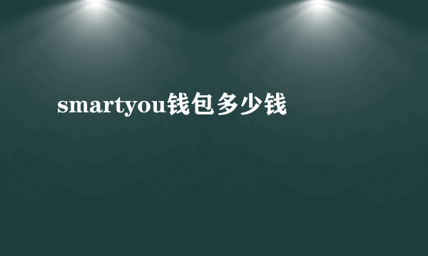 smartyou钱包多少钱