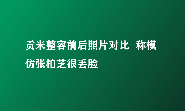 贡米整容前后照片对比  称模仿张柏芝很丢脸